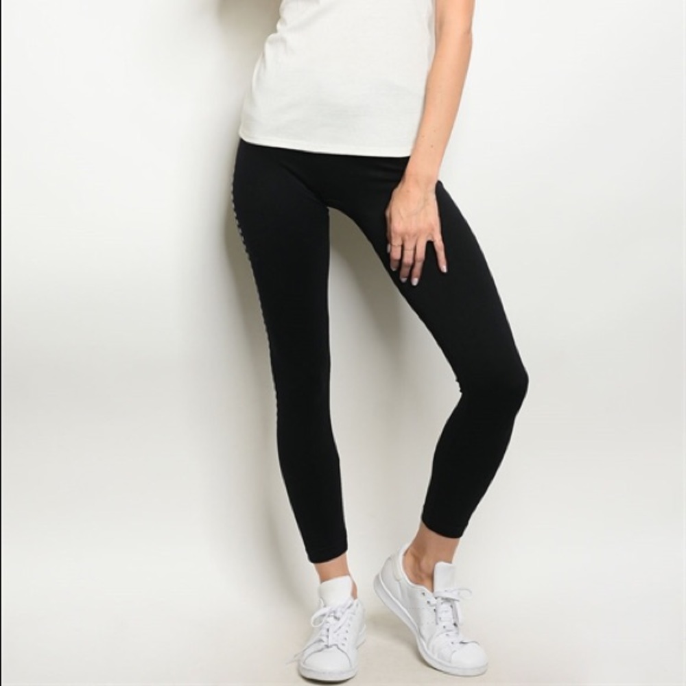 Black Studded Leggings